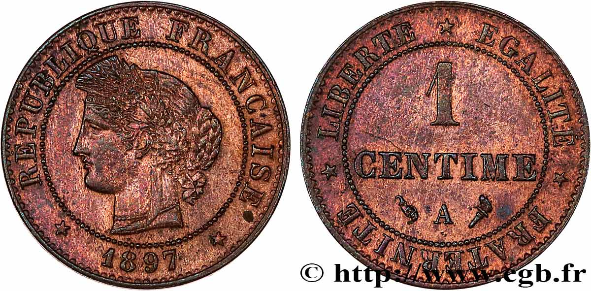 1 centime Cérès 1897 Paris F.104/24 XF 
