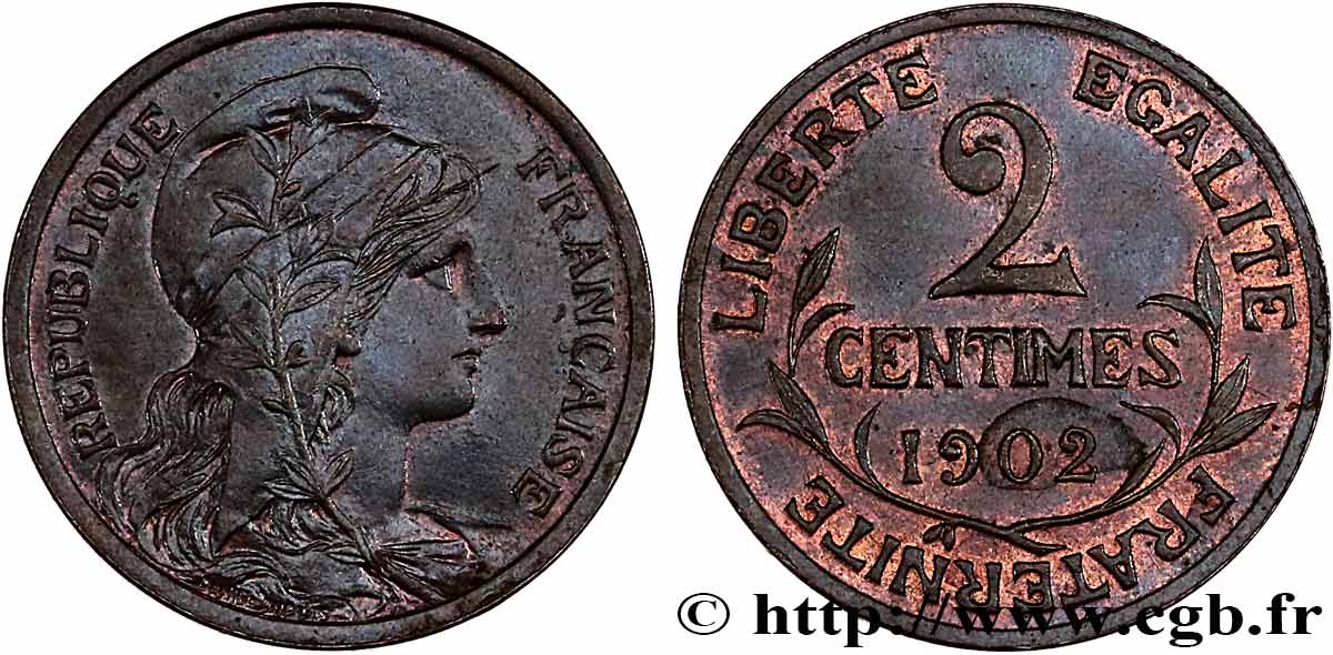 2 centimes Daniel-Dupuis 1902 Paris F.110/7 EBC 