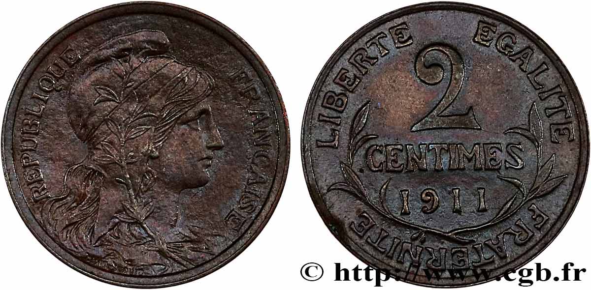 2 centimes Daniel-Dupuis 1911 Paris F.110/14 TTB53 