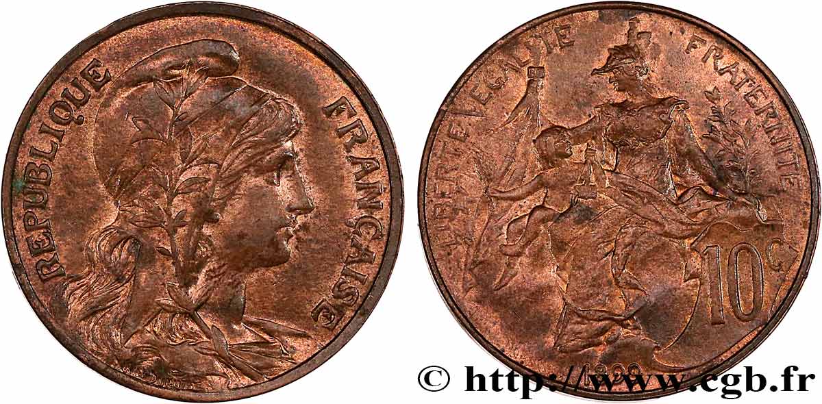 10 centimes Daniel-Dupuis 1899  F.136/7 TTB53 