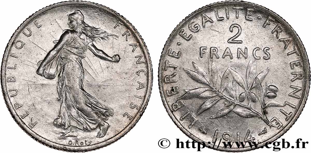 2 francs Semeuse 1914  F.266/15 TTB+ 
