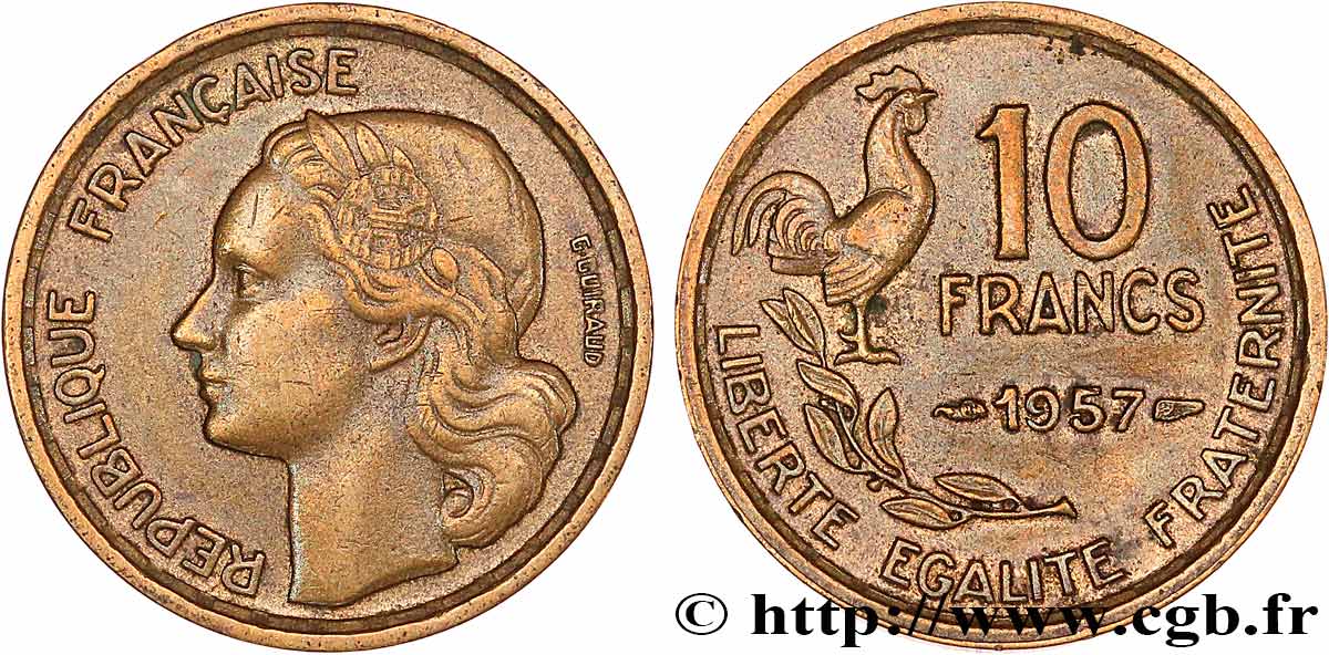 10 francs Guiraud 1957  F.363/13 TTB45 