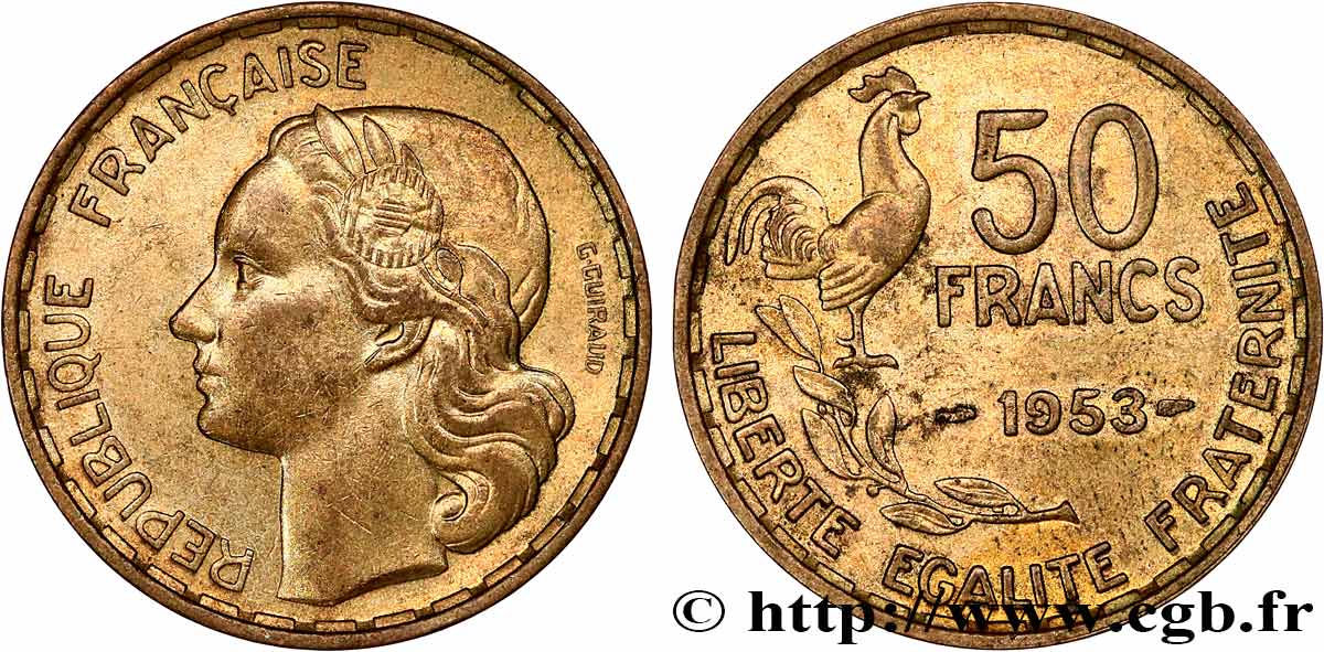 50 francs Guiraud 1953  F.425/10 MBC+ 