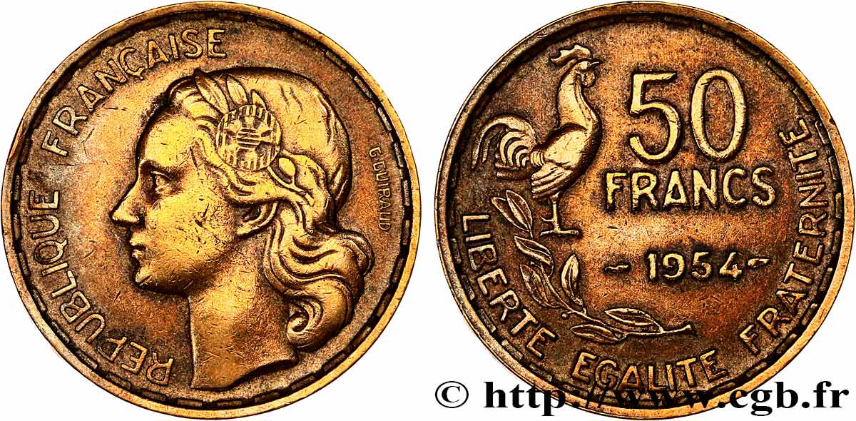 50 francs Guiraud 1954  F.425/12 XF 