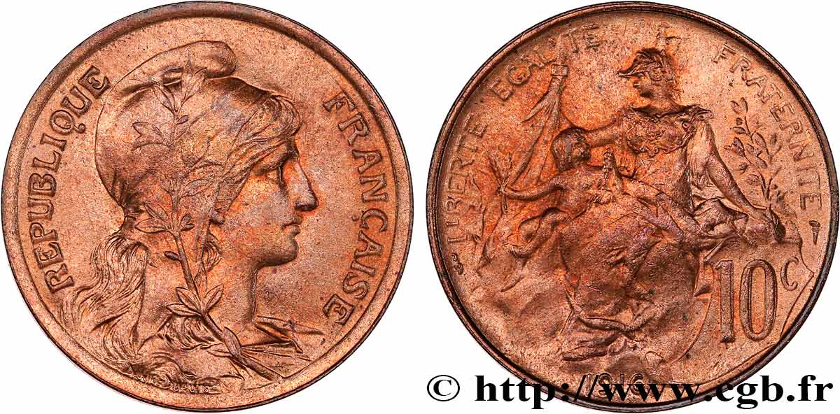 10 centimes Daniel-Dupuis 1916  F.136/26 EBC62 