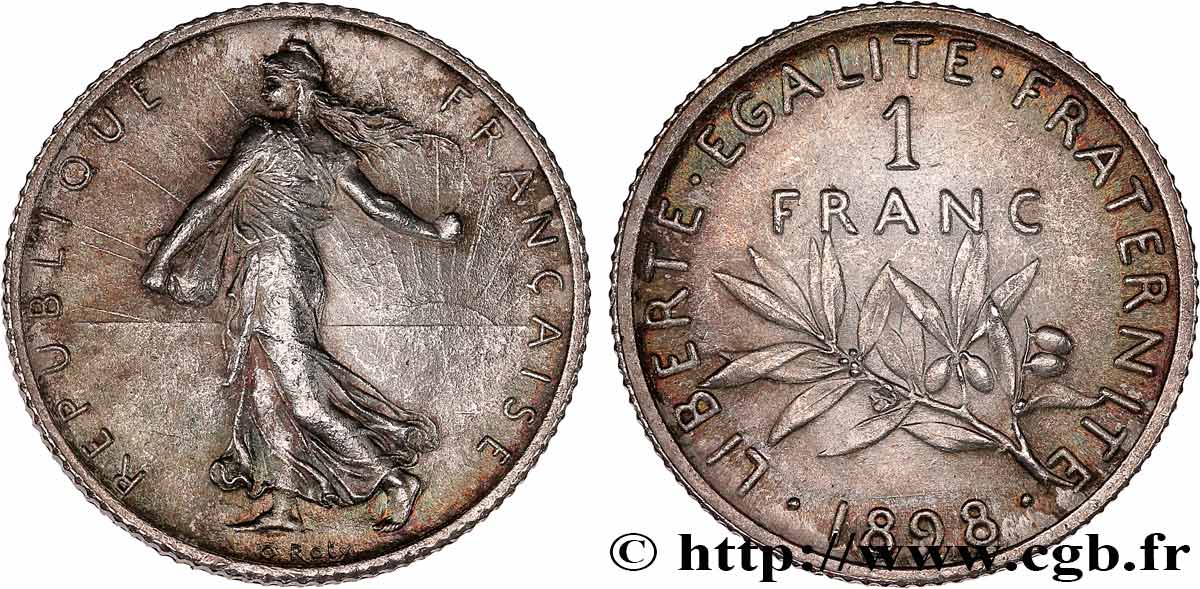 1 franc Semeuse 1898 Paris F.217/1 EBC+ 