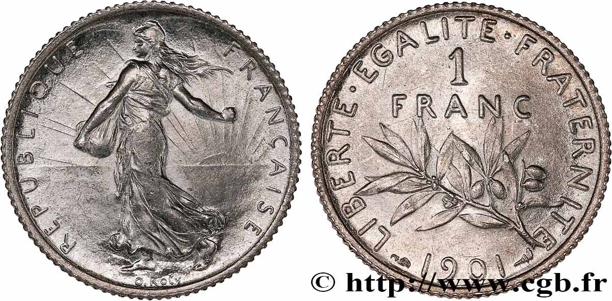 1 franc Semeuse 1901  F.217/6 EBC62 