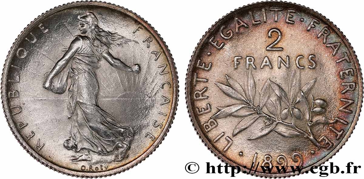 2 francs Semeuse 1899  F.266/3 MS63 