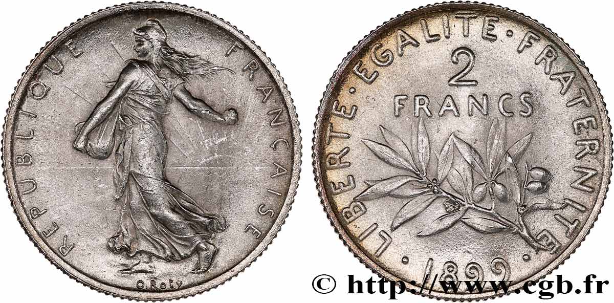 2 francs Semeuse 1899  F.266/3 MS 
