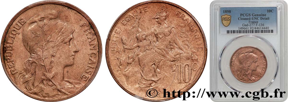 10 centimes Daniel-Dupuis 1898  F.136/5 fST PCGS