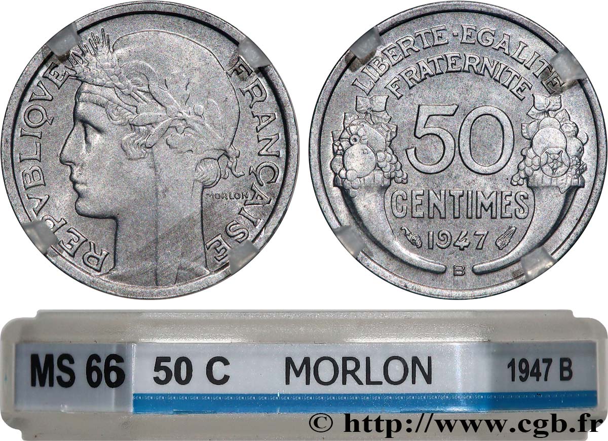 50 centimes Morlon, légère 1947 Beaumont-Le-Roger F.194/11 FDC66 GENI