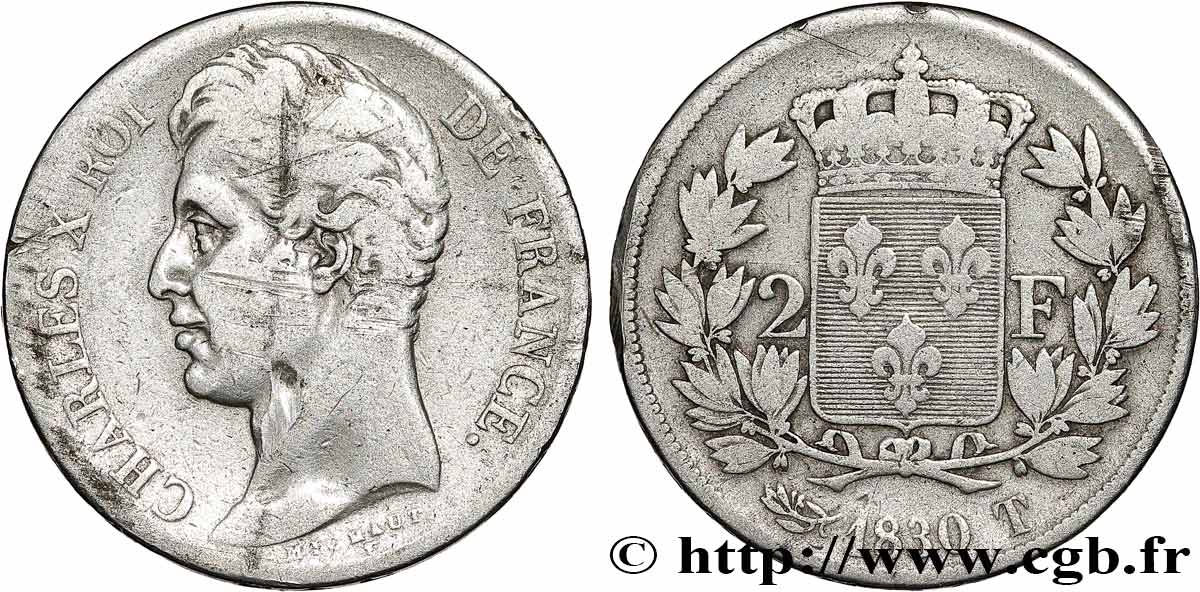 2 francs Charles X 1830 Nantes F.258/69 B 