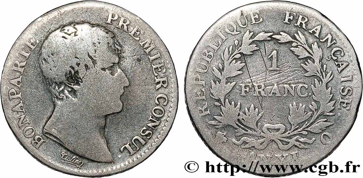 1 franc Bonaparte Premier Consul 1803 Perpignan F.200/6 B 