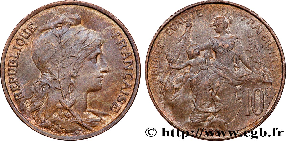 10 centimes Daniel-Dupuis 1900  F.136/8 SUP62 