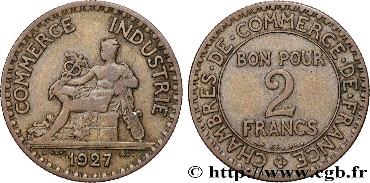 2 francs Chambres de Commerce 1927  F.267/9 BC 