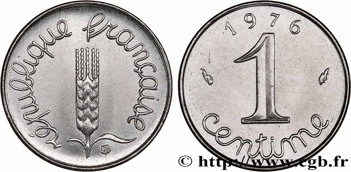 1 centime Épi 1976 Pessac F.106/29 SPL63 