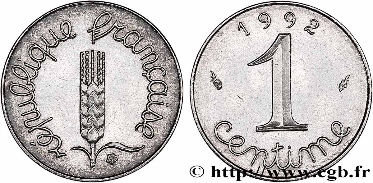 1 centime Épi, frappe monnaie 1992 Pessac F.106/50 MS 