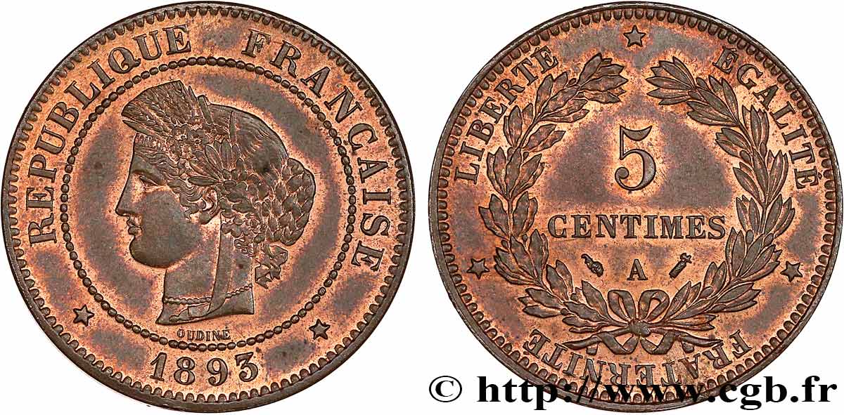 5 centimes Cérès 1893 Paris F.118/35 SC63 
