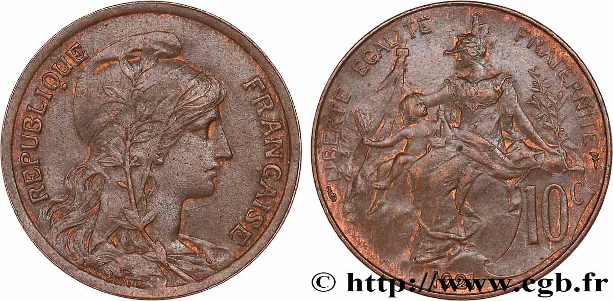 10 centimes Daniel-Dupuis 1921  F.136/30 AU53 