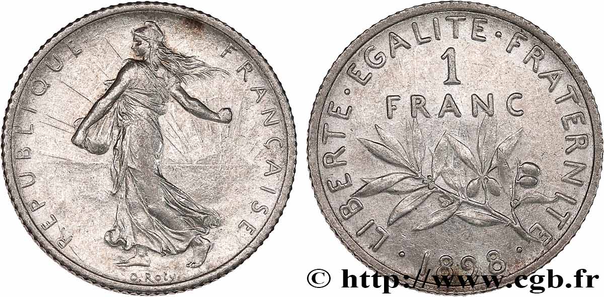 1 franc Semeuse 1898 Paris F.217/1 AU 