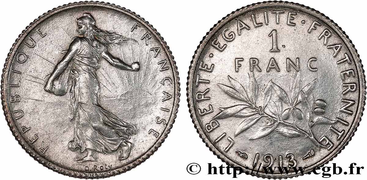 1 franc Semeuse 1913 Paris F.217/18 EBC+ 