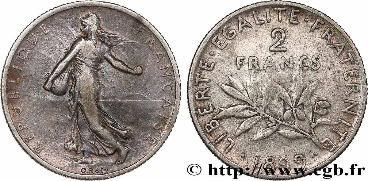 2 francs Semeuse 1899  F.266/3 fSS 