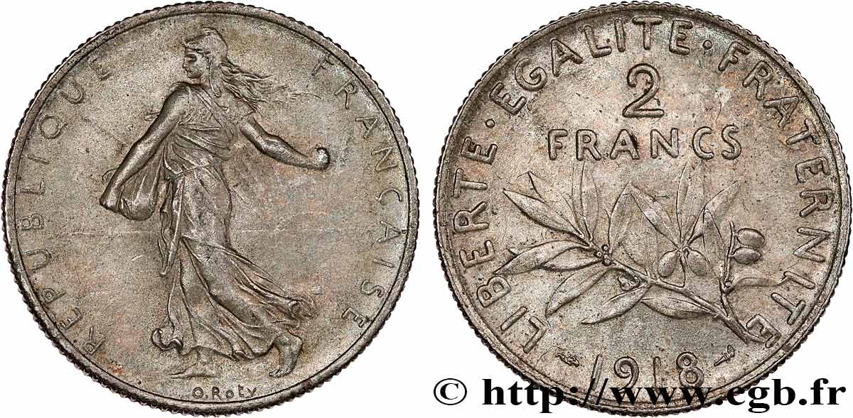 2 francs Semeuse 1918  F.266/20 SUP62 