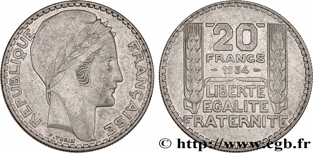 20 francs Turin 1934  F.400/6 TTB+ 