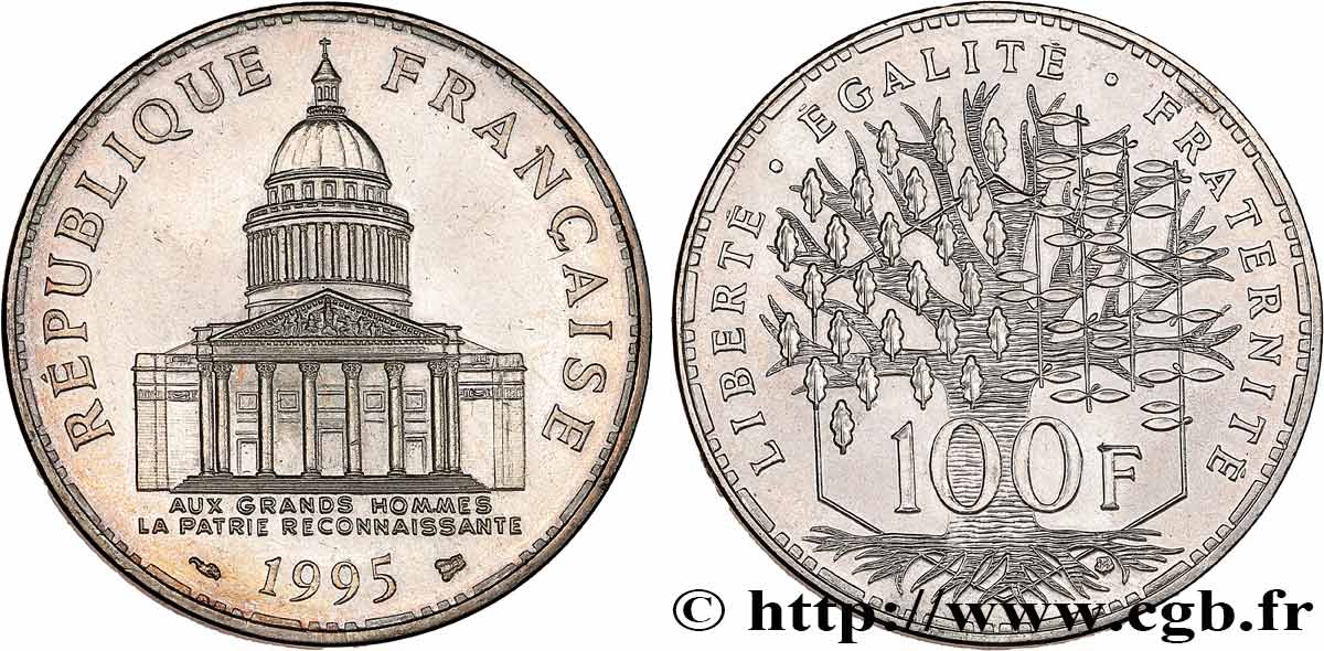 100 francs Panthéon, Brillant Universel 1995  F.451/16 EBC+ 