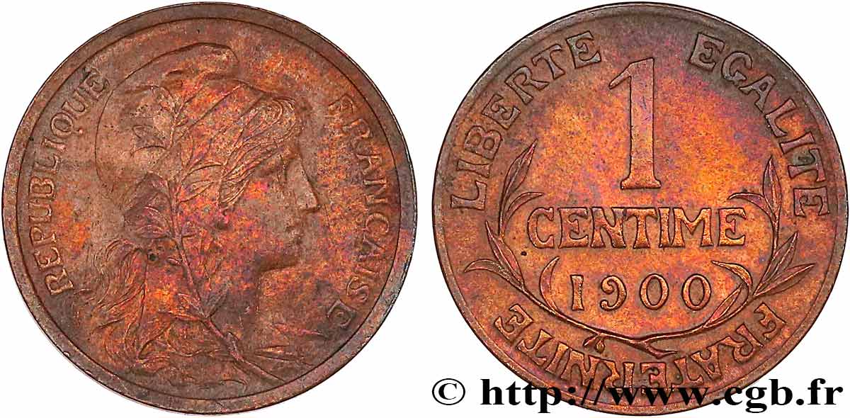 1 centime Daniel-Dupuis 1900 Paris F.105/4 TTB 