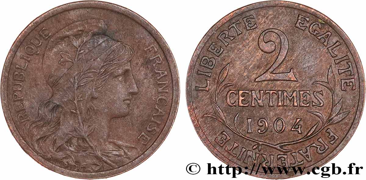 2 centimes Daniel-Dupuis 1904 Paris F.110/9 TTB45 