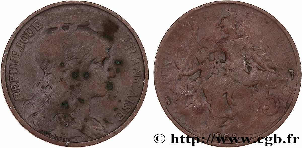 5 centimes Daniel-Dupuis 1905  F.119/15 fS 