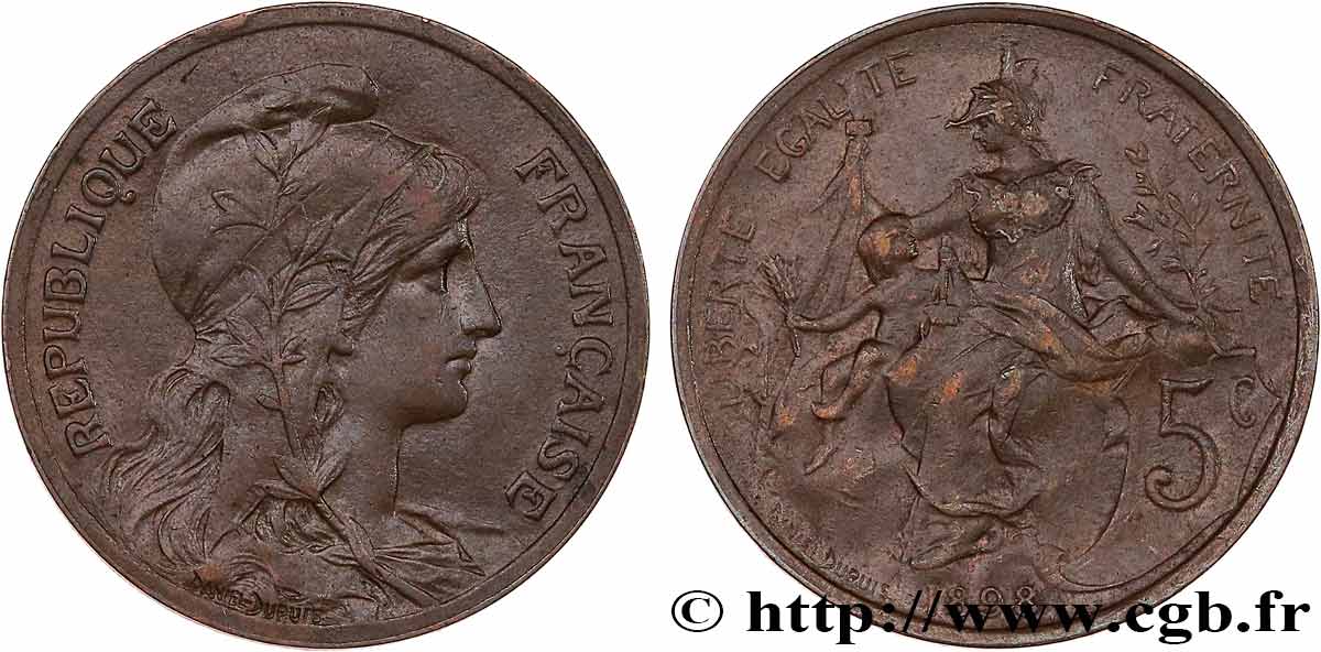 5 centimes Daniel-Dupuis 1898  F.119/5 TTB50 