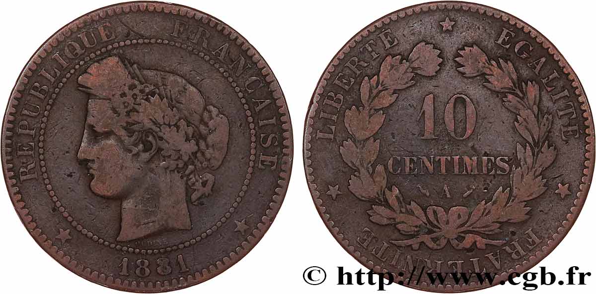 10 centimes Cérès 1881 Paris F.135/25 B12 