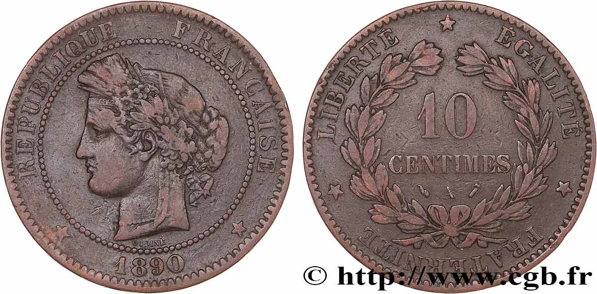 10 centimes Cérès 1890 Paris F.135/35 MB25 
