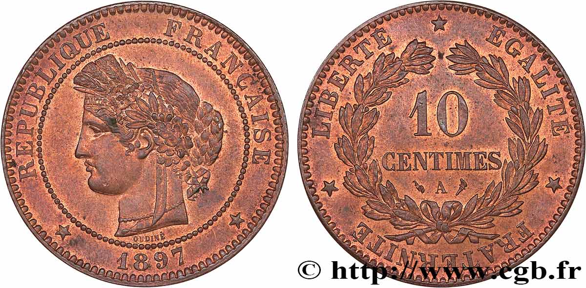 10 centimes Cérès 1897 Paris F.135/44 SUP62 