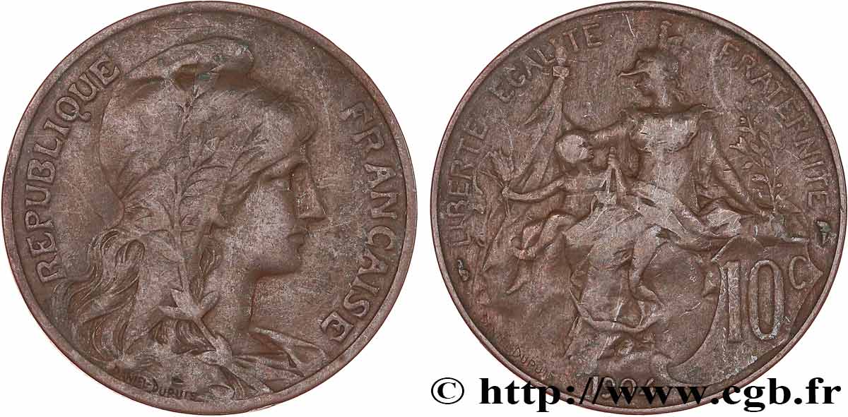 10 centimes Daniel-Dupuis 1904  F.136/13 VF20 