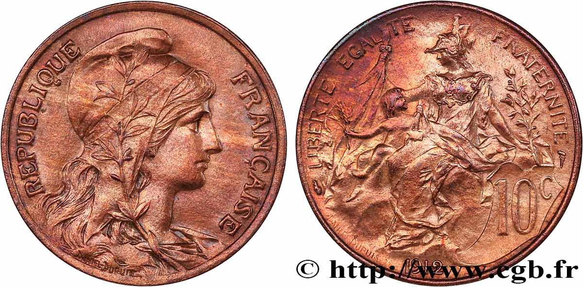 10 centimes Daniel-Dupuis 1912  F.136/21 SUP 