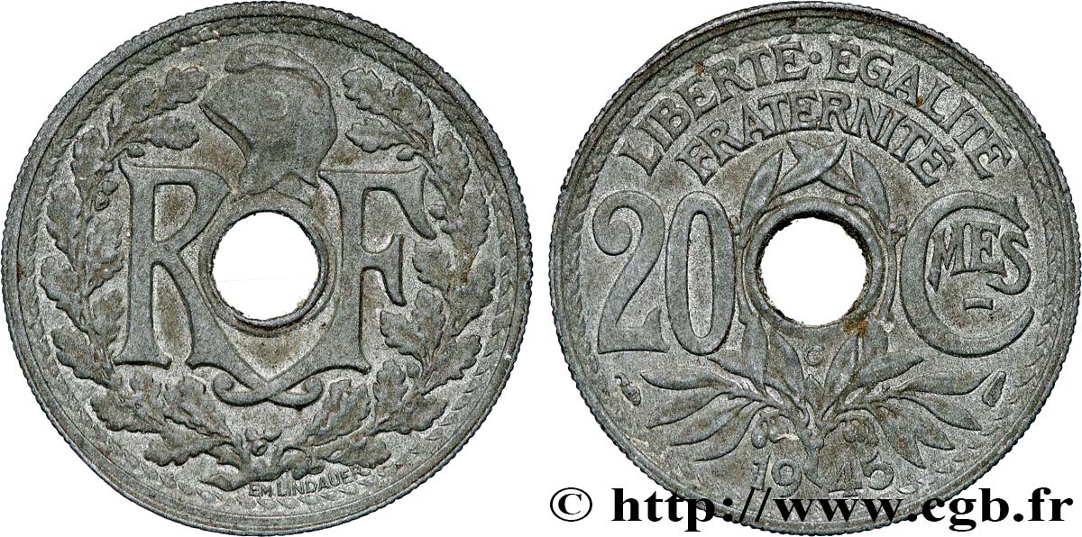 20 centimes Lindauer 1945 Castelsarrasin F.155/4 BB 