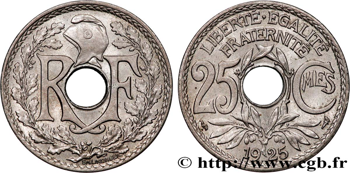 25 centimes Lindauer 1925  F.171/9 AU55 
