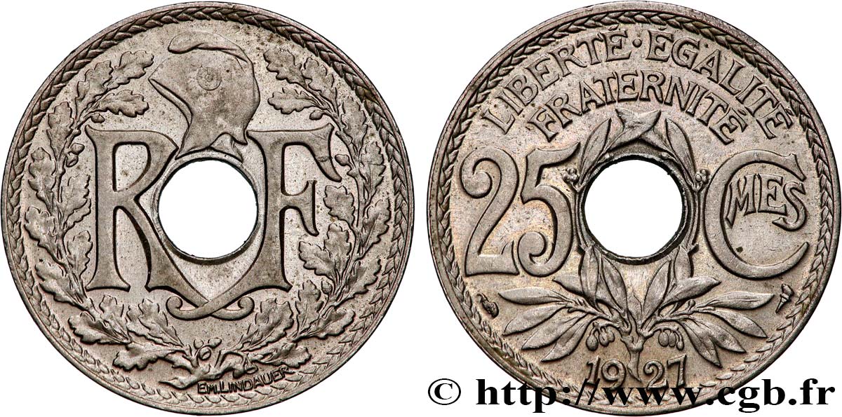 25 centimes Lindauer 1927  F.171/11 SUP58 