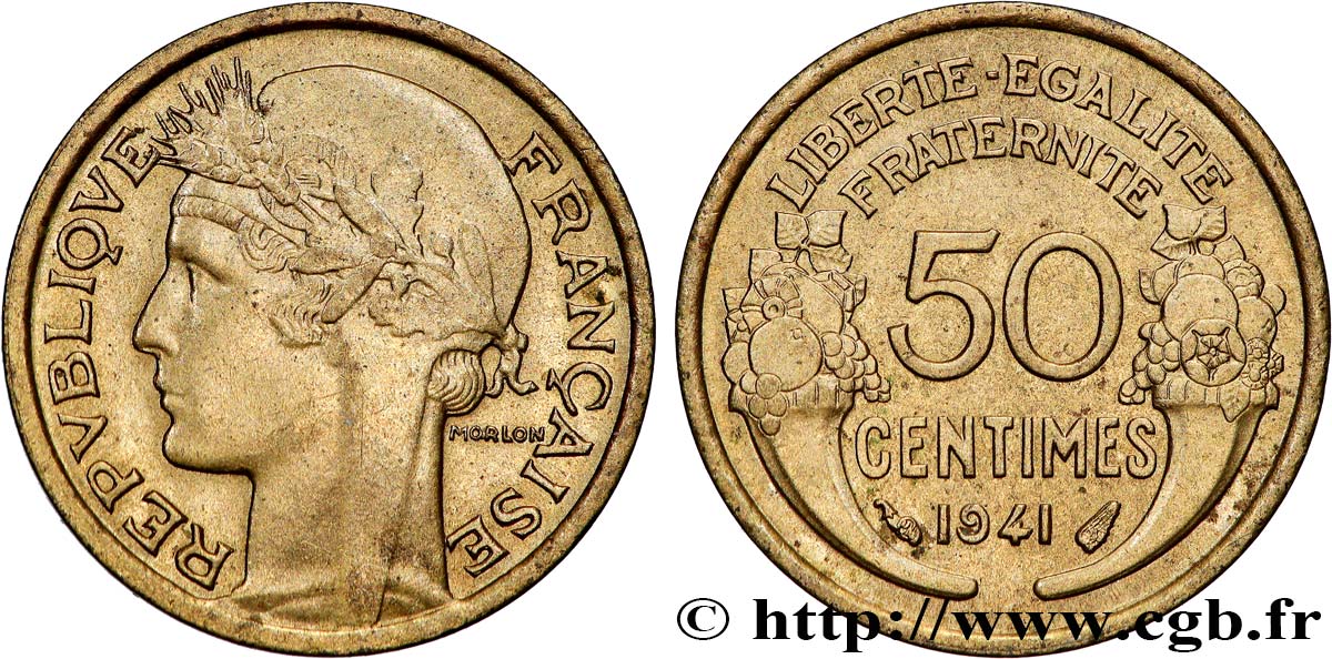 50 centimes Morlon 1941  F.192/18 MS60 