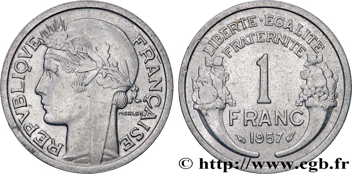 1 franc Morlon, légère 1957  F.221/19 TTB+ 