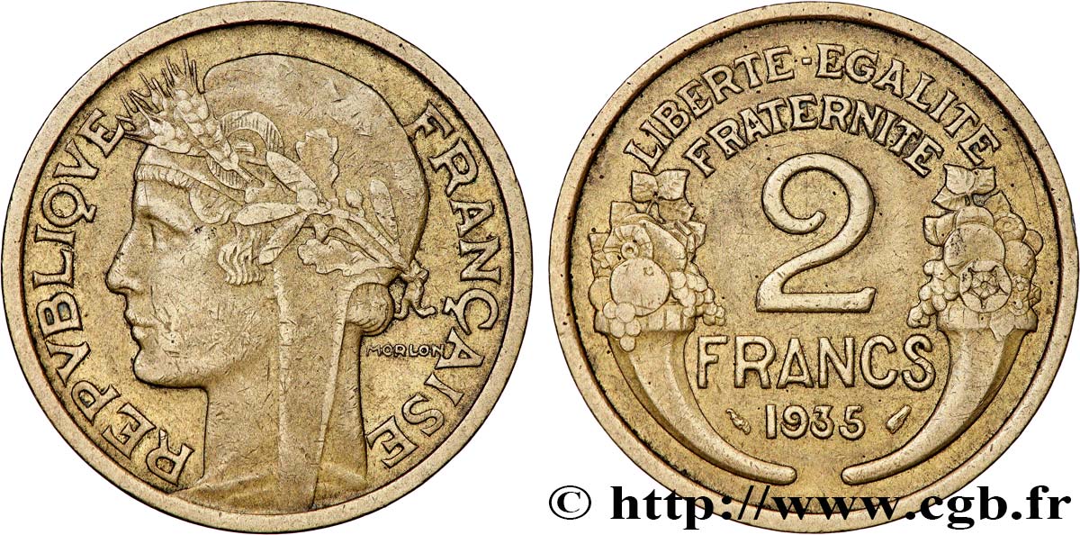 2 francs Morlon 1935  F.268/8 TTB40 