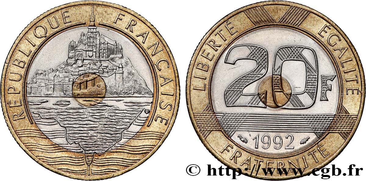20 francs Mont Saint-Michel 1992 Pessac F.403/2 SPL63 