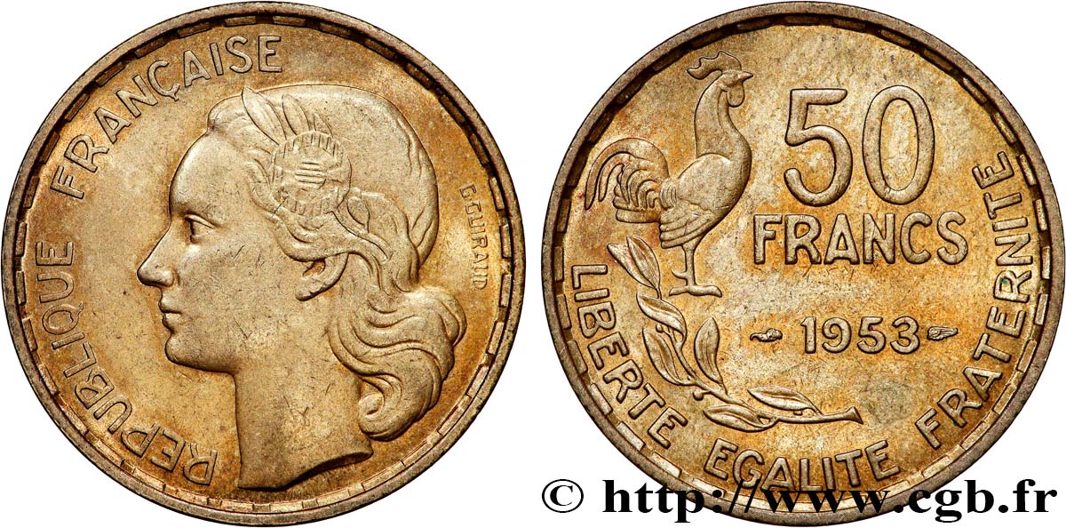 50 francs Guiraud 1953  F.425/10 SUP55 
