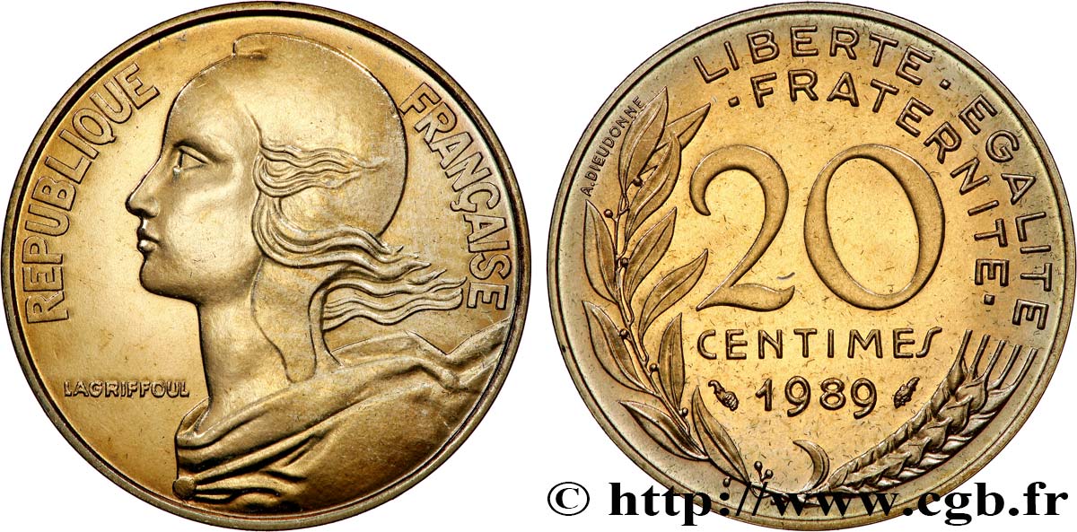 20 centimes Marianne 1989 Pessac F.156/29 MS 