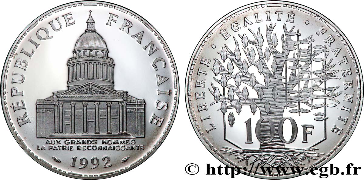 100 francs Panthéon, Belle Épreuve 1992  F.451/13 FDC 