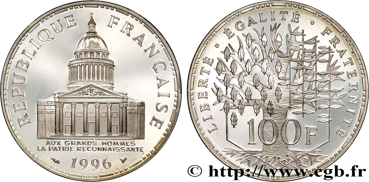 100 francs Panthéon, Belle épreuve 1996  F.451/19 MS 