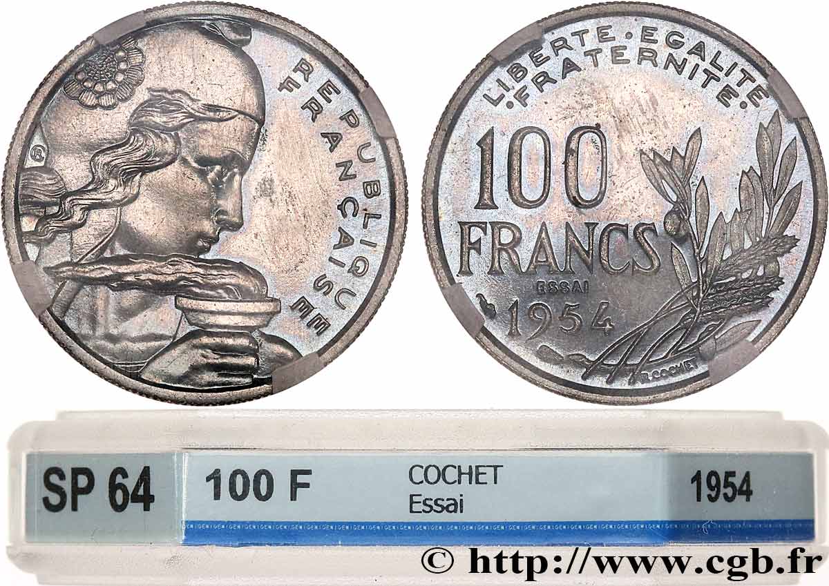 Essai de 100 francs Cochet 1954 Paris F.450/1 SPL64 GENI